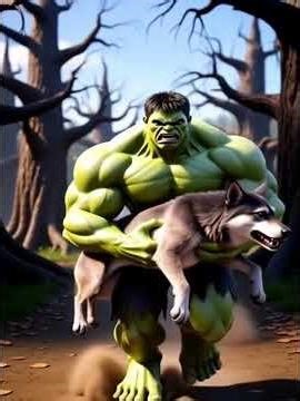 Evil Hulk vs Knight Wolf 🐺⚔️ | A Battle of Fury and Honor #hulkfist #theincrediblehulk #wolf #beast