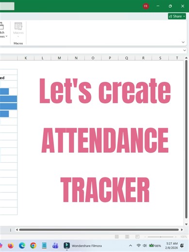 Create an Attendance Tracker in Excel in 5 Minutes
