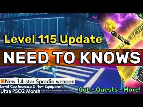 PSO2:NGS | What You NEED To Know Entering New 115 Level Cap - No Nonsense, All Necessity