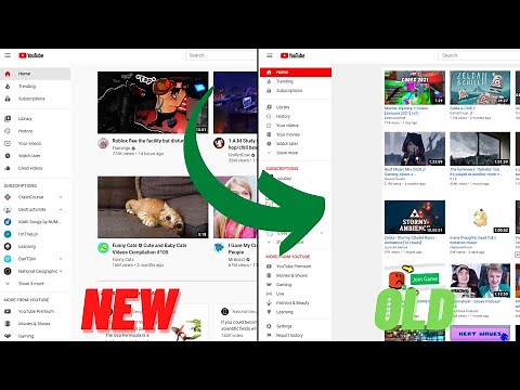 How to revert to the Old YouTube Layout 2021