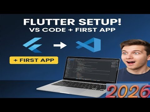 Flutter Setup Tutorial 2026 | Download VS Code + Install Flutter + Create First App (Step-by-Step)