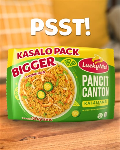 Uyyy, gutom na gutom na ‘yarn? 🤤 Mag BIGGER (vs. regular pack) Lucky Me! Pancit Canton Kasalo Pack ka na! | Lucky Me!