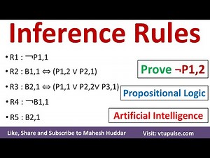 4. Given Knowledge Base Prove Statement Inference Rules Propositional Logic AI by Mahesh Huddar