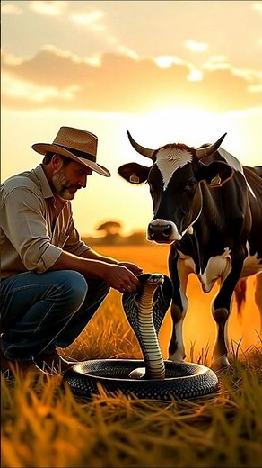 The Brave Cow vs The Deadly Snake | Heart-Touching Animal Rescue Story in 4K