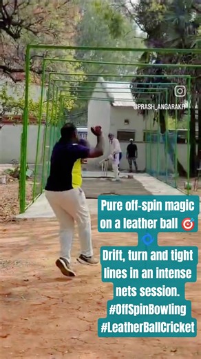 🔥 Off Spin Bowling in Leather Ball Nets | Drift, Turn & Control | Weekend Practice Session