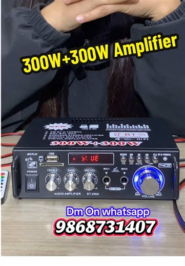 Portable Professional Amplifier Bluetooth/FM/USB/Memory /AC-DC power Supply Double Microphone Support And Double Speaker 300W 300W Support RS Only:- 3499/- #thumkelistore #tiktok?nepal🇳🇵 #ordernow #allovernepaldelivery #amplifier 🙏🏻🙏🏻