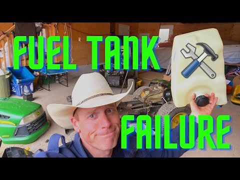 John Deere 100 Series Lawn Tractor Fuel Tank Failure And Replacement - No.27
