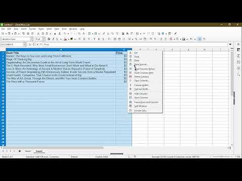 How to Hide and Unhide Columns in LibreOffice Calc