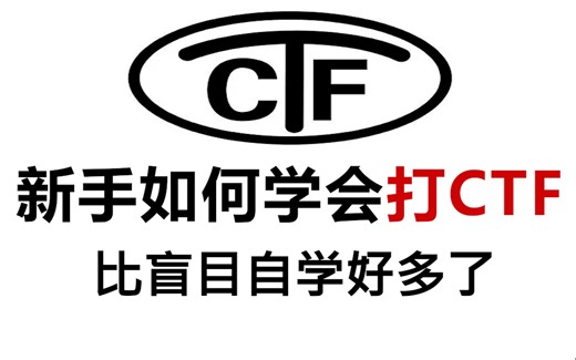 【CTF系列教程】新手自学CTF少走99%弯路！顶尖大佬48小时讲完的CTF系列教程，全程干货无废话，比盲目自学好多了！