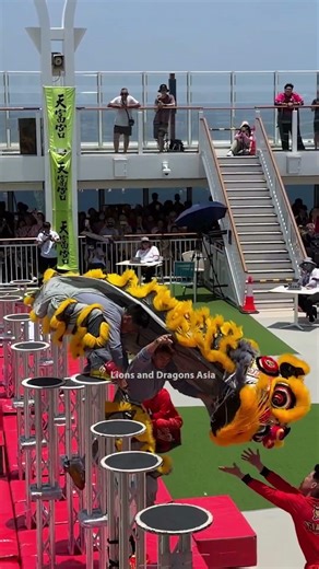 Lion Dance - Fall and Rise - Tian Eng Thailand - Jiayou Jiayou Jiayou