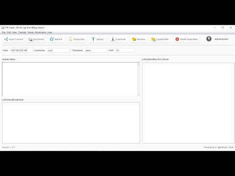 Xây dựng chương trình FTP Client - Server - TCP Socket Java