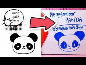CARA MUDAH MENGGAMBAR PANDA SUPER IMUT STEP BY STEP | HOW TO DRAW PANDA | EASY AND KAWAII