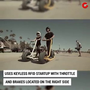 This electric self-balancing scooter keeps its motor in its back wheel. | Your Future Car by Autoblog