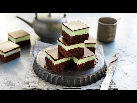 Choc-mint brownie slice recipe