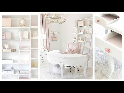 NEW! Thrifted Half Round Desk Makeover & Office Tour