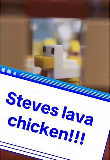 La canción de pollo de lava de Steve en Lego