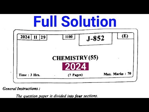 HSC Chemistry Solved Paper 2024/HSC Chemistry Solution 2024 Maharashtra Board