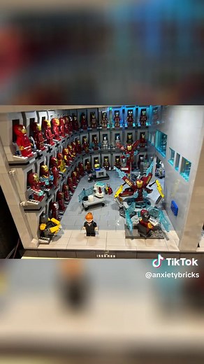 Few updated pictures from the Lego Marvel city MOC now I’ve added a few more lights in the lower level and a few more minifigures but have just realised there’s no black panther characters yet …. #marvelstudios #lego #spiderman #ironman #fyp