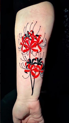 Red Spider Lily Tattoo Reveal 🔥 Insane Detail!