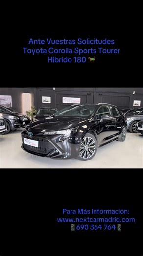 🔹TOYOTA COROLLA 2.0 180H ADVANCE TOURING SPORT🔹 🗓️09/2020 🛣️133.120KM. ⚡️2.0 180H Hibrido-Gasolina ⛽️Gasolina 🐎180 CV ‼️Vehículo Europeo Importado Con Total Garantia De Kilometraje Y Con Certificado No-Siniestralidad, Historial De Mantenimiento Digital Sellado En Taller TOYOTA, Se Entrega Revisado Y En Domicilio Del Cliente En Cualquier Punto De La Península‼️ 💰💰21.000,00 €UROS💰💰 Para Más Información: www.nextcarmadrid.com 📱690 364 764📱 #toyota #hybrid #madrid #ocasion #nextcar