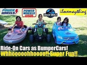 12 Volts Ride-On Power Wheels as Bumper Cars! Ride-On Toys Playtime Fun! Disney Frozen