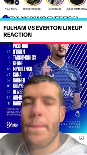 Fulham vs Everton Lineup Reaction Analysis