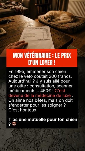 MON VÉTÉRINAIRE : LE PRIX D'UN LOYER !