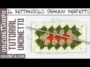 I show you how to make a rectangle with the granny crochet technique