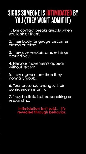 Signs Someone Is Intimidated By You They Won’t Admit It #psychologyfacts #bodylanguage