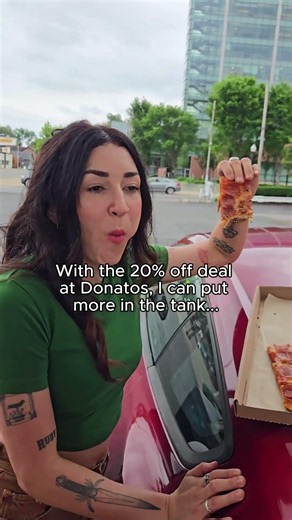 Refuel with Donatos & get more for less 🙌 #donatos #pizza #pizzalover #gasprices