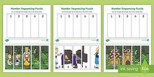 Hansel and Gretel Number Sequencing Puzzle