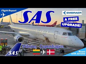 SAS Embraer 195 SAS Plus Review | VILNIUS 🇱🇹 to COPENHAGEN 🇩🇰 Flight Experience