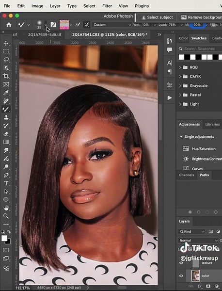 Photoshop Skin Retouching Tutorial Timelapse
