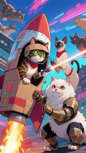 CAT AND ALIEN #catlovers #cat #aivideo #funny