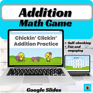 Math Facts Fluency- Addition Center Activity and Game for 1st and 2nd Grade