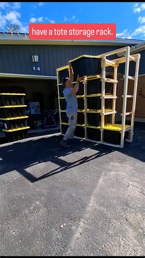 Tote Storage Rack build tutorial, materials cost $100 this is a relatively easy project that anyone can build. You can customize it to make it fit any space. Comment and I'll send my full build tutorial or there is a link in my bio to it. #storagesolutions #Storage #diystorage #diyproject #diyhomeimprovement #homeprojects #homerenovation #renotips #hometips #hometips #handymanservice #DIYbuild #woodworkertools #woodworkforall #woodworkers #bluecollartips | Meyers.makes