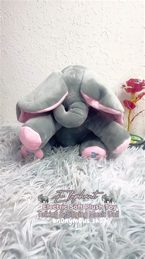 Baby Music Elephant Electric Plush Toy Talking Singing Doll