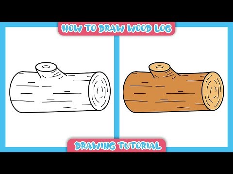 How to Draw Wood Log (Wooden Logs)