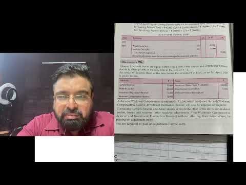 class 12 accounts retirement of a partner question adjustment entry