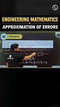 Differential Calculus - Approximation of Errors #pw #Shorts