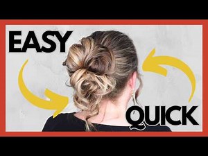 1 minute easy messy bun hairstyle for long hair
