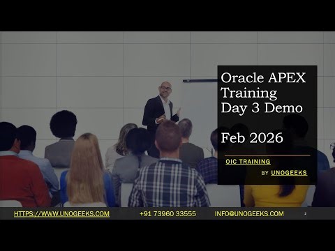 Oracle APEX Online Training Day 3 Demo | Oracle Application Express Course Jan 2026| 100% Job Assist