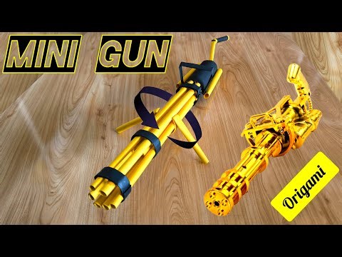 I Built a Working Rotating Mini Gun Out of Paper! | DIY PAPER WEAPON MINI GUN . (VERY EASY TUTORIAL)