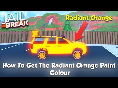 How To Get The Radiant Orange Paint Colour In Jailbreak | Roblox Jailbreak