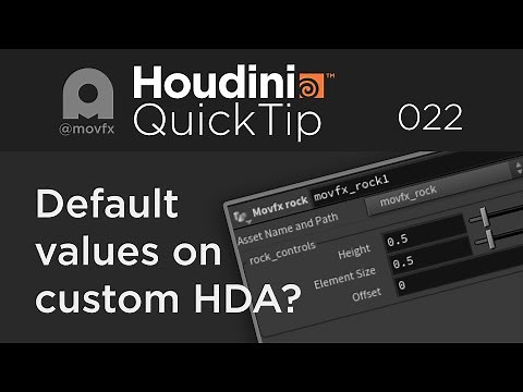 Houdini Quicktip 022 - Default values for custom HDA