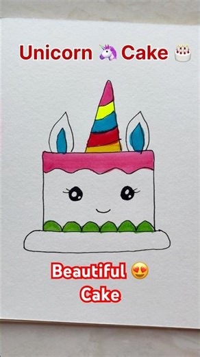 Beautiful Rainbow 🌈 Unicorn 🦄 Cake #shorts #kidvideos #unicorn #cartoon #kids #anaya