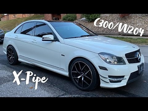 MERCEDES C300 EXHAUST - RESONATOR DELETE WITH X-PIPE!