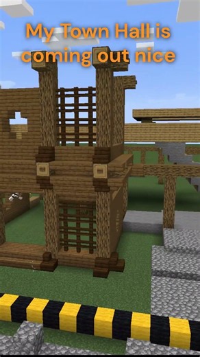 The first steps for our modern Minecolonies TownHall#minecraft #train #create #gaming #minecolonies