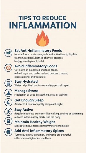 Tips to Reduce Inflammation Naturally | Anti-Inflammatory Foods & Habits