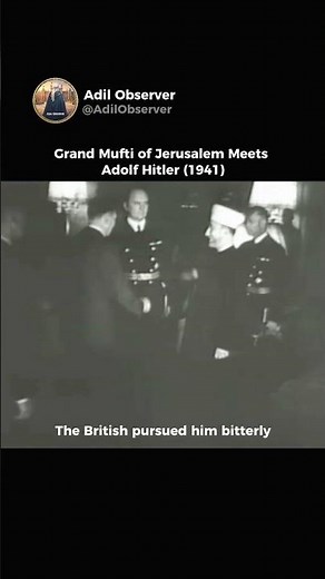 Grand Mufti of Jerusalem Meets Adolf Hitler in Berlin 1941 | Rare Historical Footage